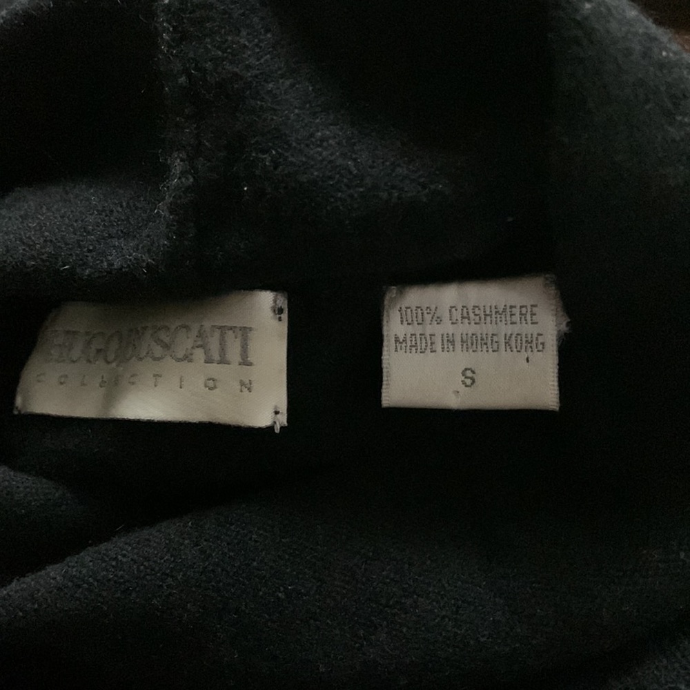 Hugo Buscati Collection Black Turtleneck Cashmere Sweater S - Picture 11 of 11